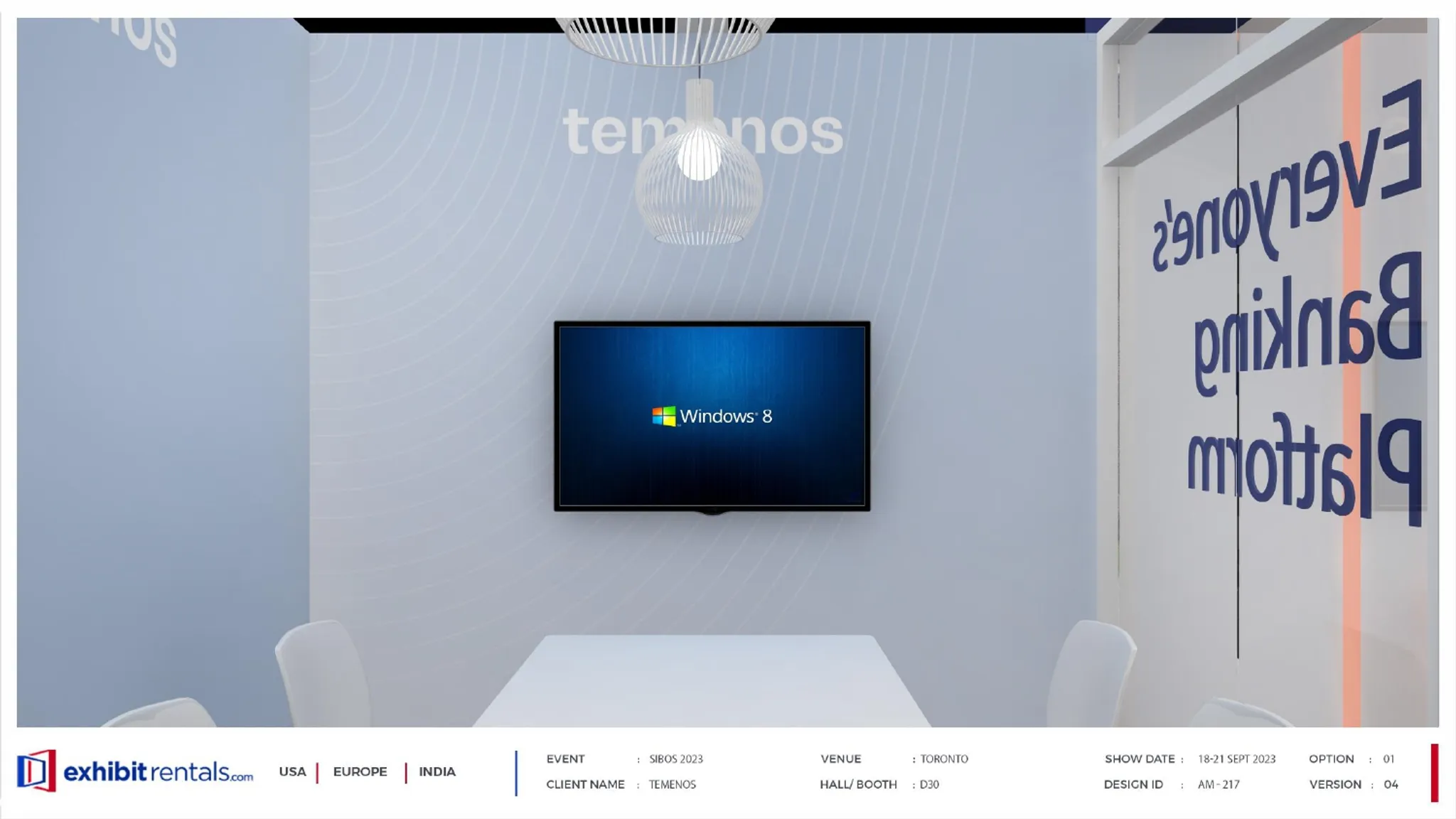 20x20 Peninsula booth design by Exhibit-Rentals